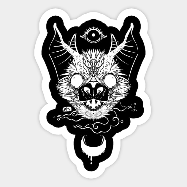 Vampire Bat Art, Chiroptera Sticker by cellsdividing